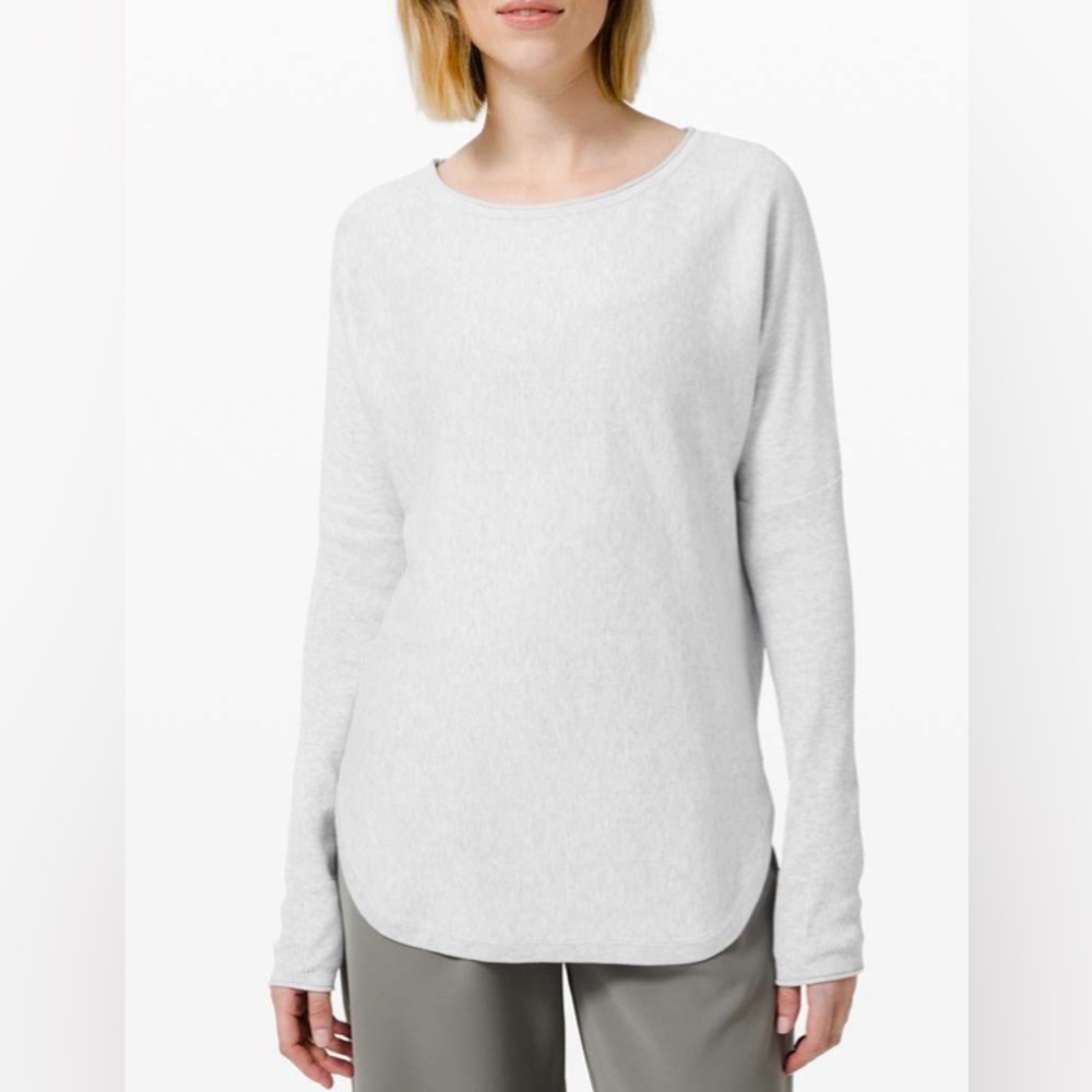 lululemon athletica Soft White Crew Neck Sweater